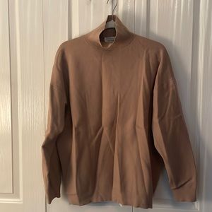 Camel high neck and other stories sweater. Size medium